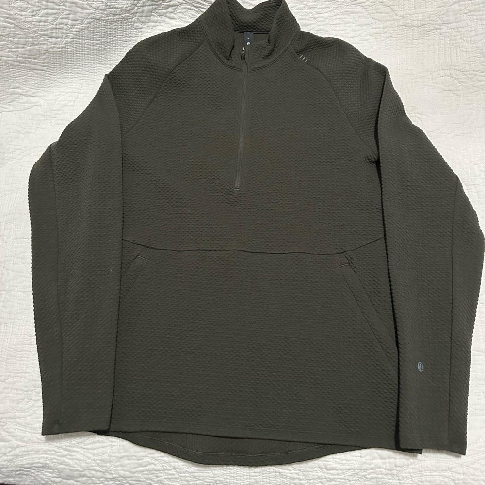 Lululemon Olive Green Quarter-Zip Pullover